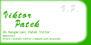 viktor patek business card